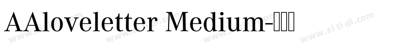 AAloveletter Medium字体转换